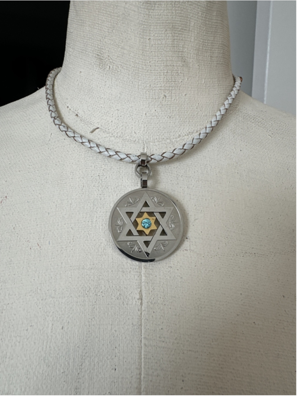 silver star of david necklace